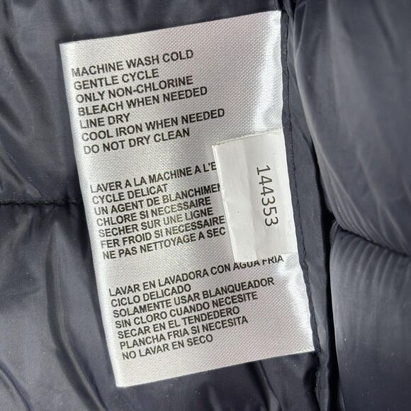 Michael Michael Kors Coat Womens XS Navy Packable Puffer Hooded Long Quilted - Picture 10 of 16